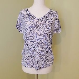 NIC & ZOE XS MULTI-COLORED SHORT SLEEVE TOP